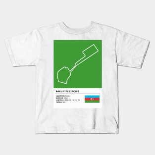 Baku City Circuit [info] Kids T-Shirt